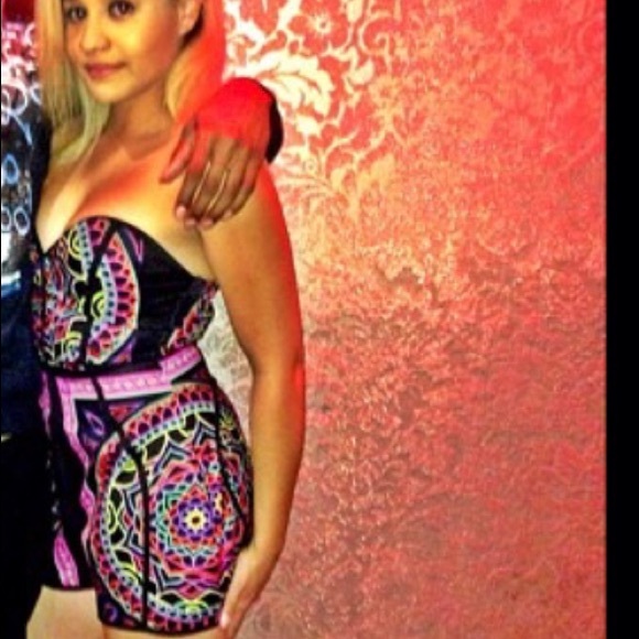 Black Geo Sabo Skirt Romper - Picture 2 of 3